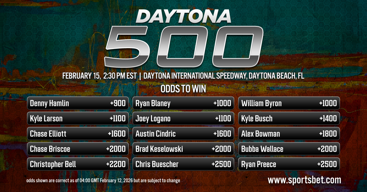 2026 NASCAR Cup Series Opening Race - DAYTONA 500:
Can William Byron win his third consecutive Harley J. Earl Trophy?
